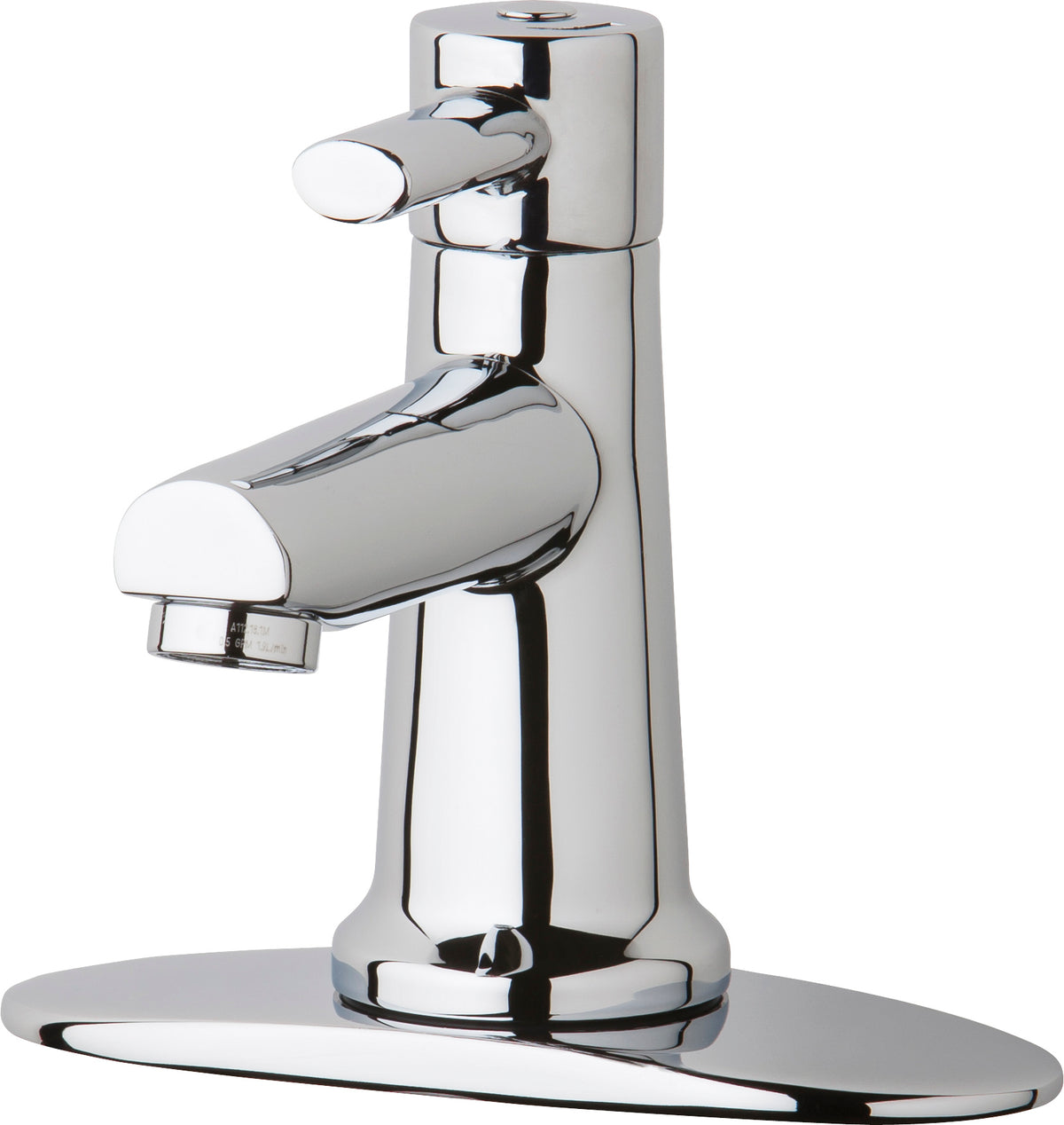 Chicago Faucets 3510-4E2805AB Lead-Free Deck-mounted manual faucet with 4" centers, Brass