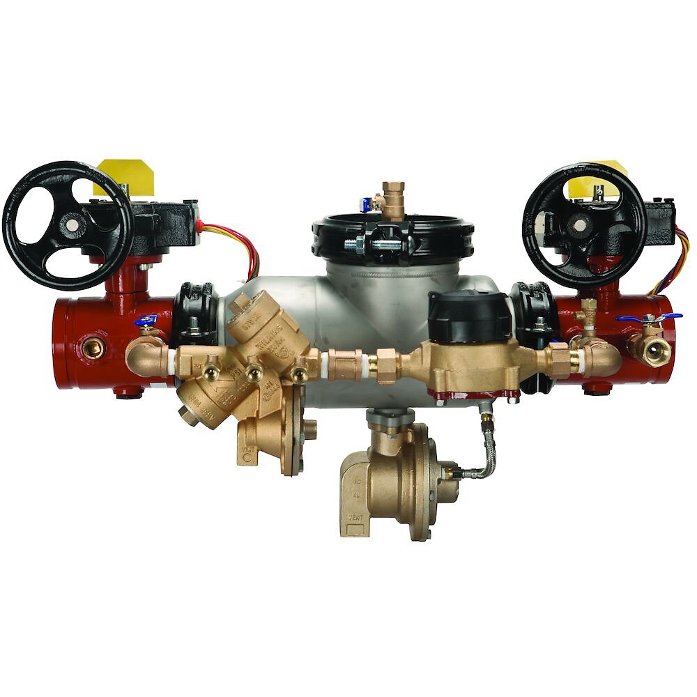 Zurn 212-375ASTDA 2-1/2" Lead-Free Backflow Preventer - Stainless Steel Reduced Pressure Principle Detector Assembly