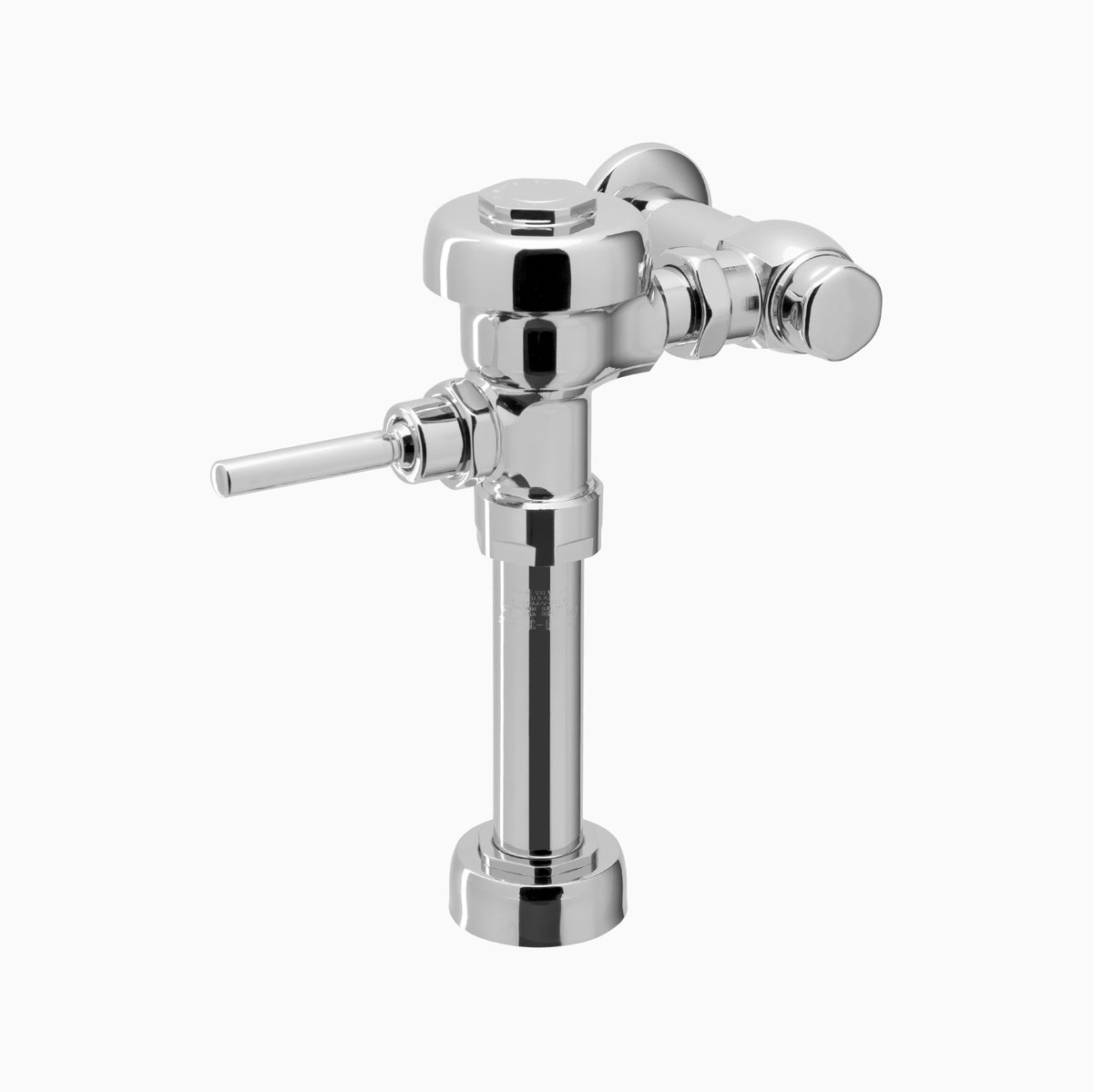 Sloan 111-1.6 Exposed Manual Flushometer, 1.6 gpf, Top Spud, Polished Chrome, Saniguard Handle, Angle Stop Bumper