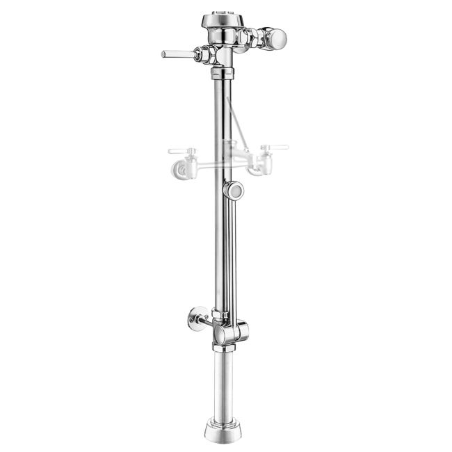 Sloan Royal BPW 1000-6.5 Exposed Manual Flushometer, 6.5 gpf, Top Spud, Polished Chrome, Option RM 50211