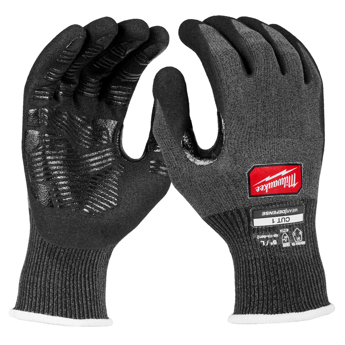 Milwaukee 48-73-6910E Cut Level 1 Nitrile Dipped Gloves w/ WEAR-DEFENSE Protection - S (Pack of 144)