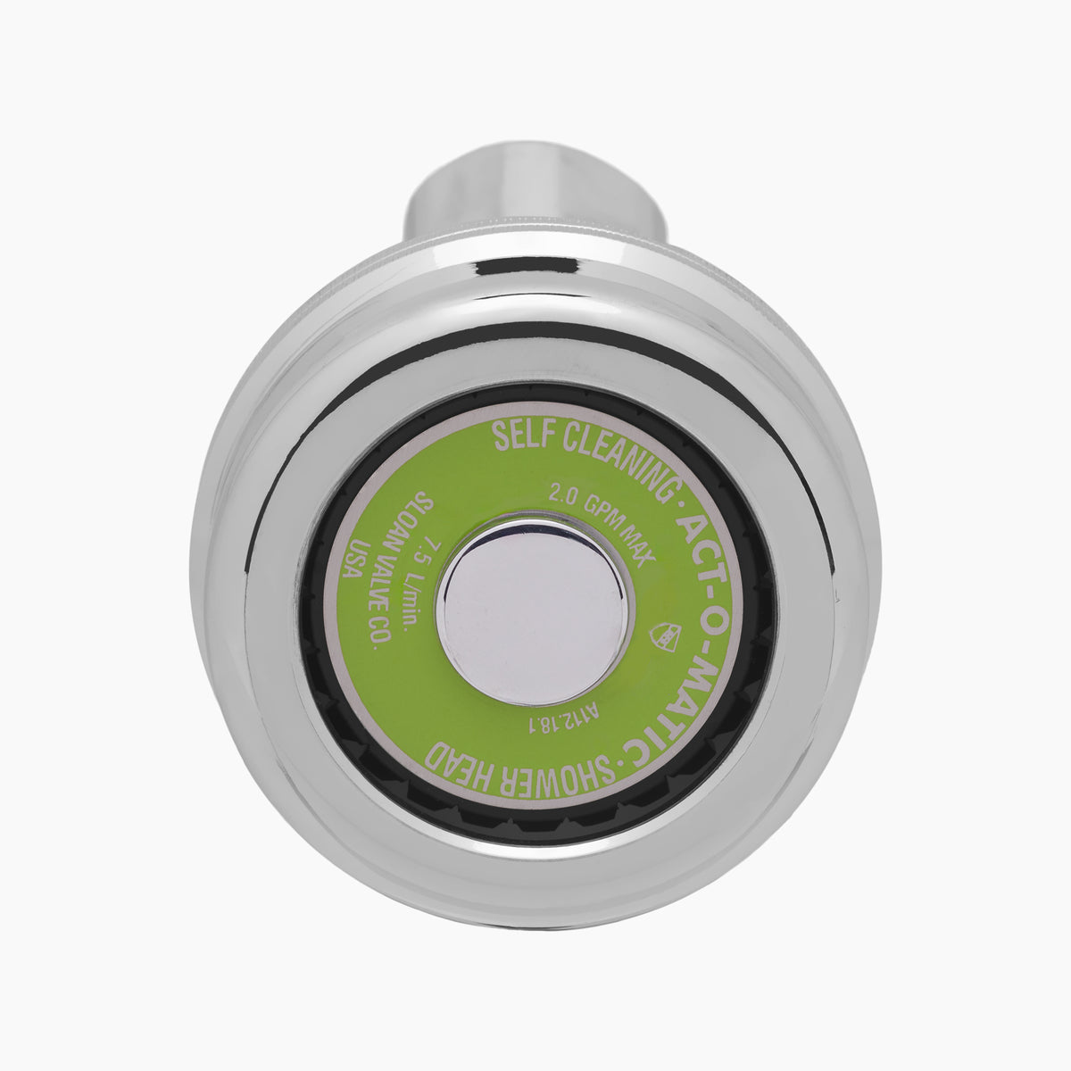 Sloan AC-51-2.0GPM-CP Act-O-Matic 2.0 GPM Showerhead, Polished Chrome, 2.0 Option GPM Showerhead CS