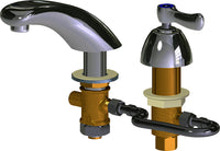 Chicago Faucets 404-HZE74CWABCP Lead-Free Deck-mounted manual faucet with adjustable centers
