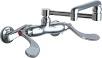 Chicago Faucets 445-DJ13-317XKABCP Lead-Free Wall-mounted manual faucet with adjustable centers