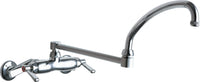 Chicago Faucets 445-DJ21ABCP Lead-Free Wall-mounted manual faucet with adjustable centers