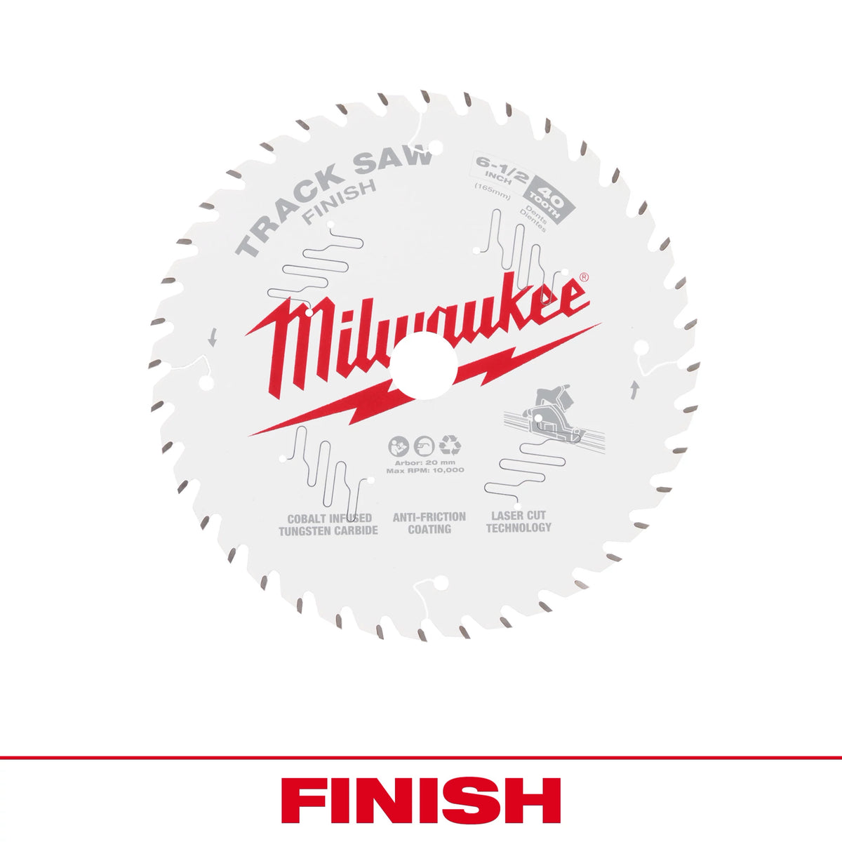Milwaukee 48-40-0625 6-1/2” 40T Finish Track Saw Blade (Pack of 5)