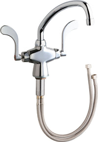 Chicago Faucets 50-L9E35-317XKABCP Lead-Free Deck-mounted manual faucet, single-hole mounting