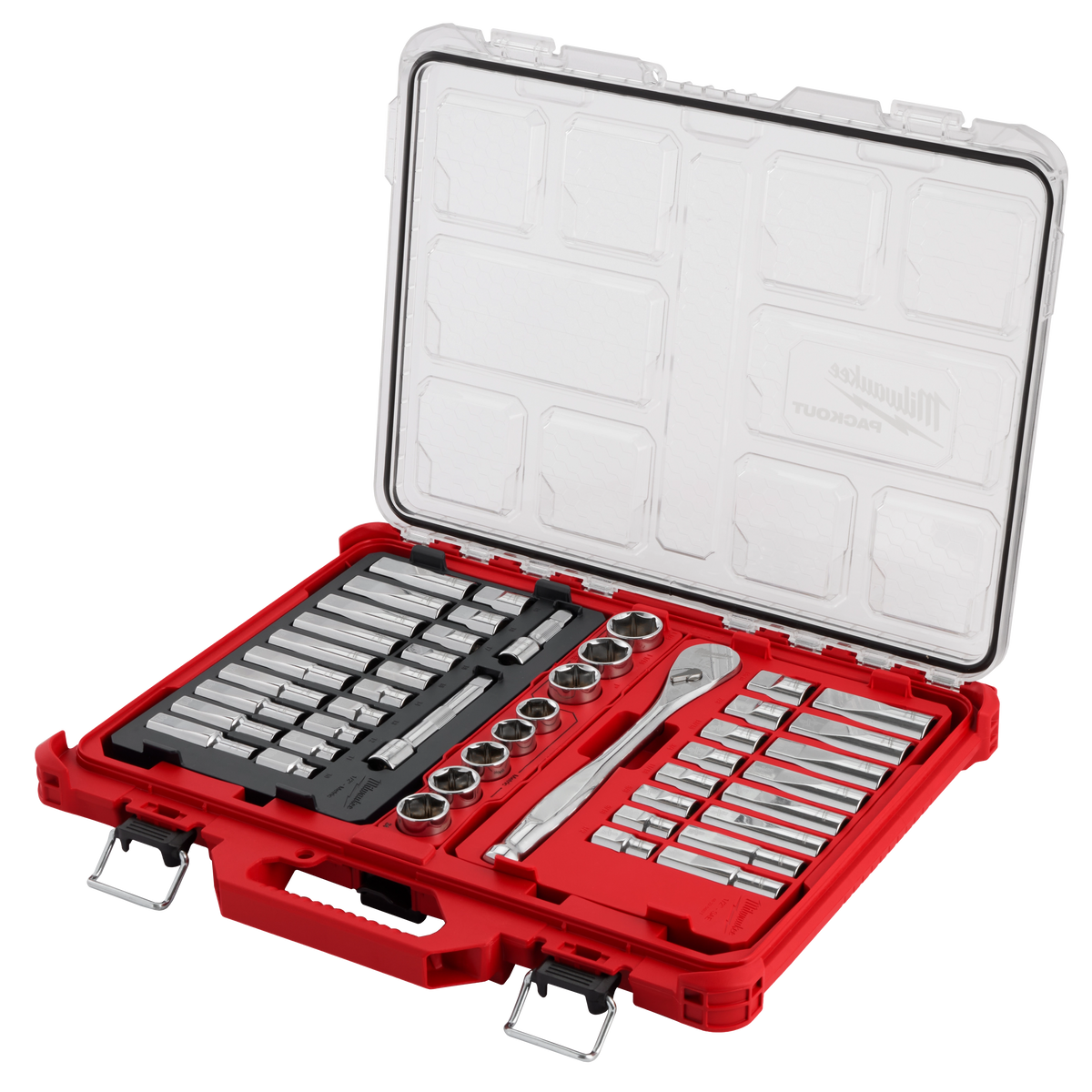 Milwaukee 48-22-9487 47pc 1/2" Drive Ratchet & Socket Set with PACKOUT Low-Profile Organizer
