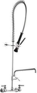 Chicago Faucets 510-GVB613L12XKCAB Lead-Free Pre-rinse fitting with 8" adjustable centers