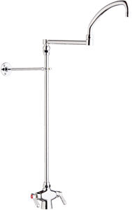 Chicago Faucets 511-ABCP Lead-Free Single-hole deck-mounted pot and kettle filler, Brass, NPSM
