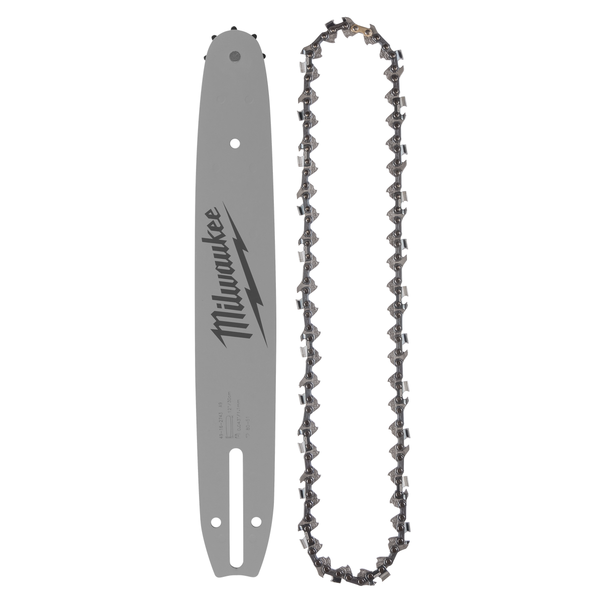 Milwaukee 49-16-2846 12" .325" LOW PROFILE Pitch, .043" Gauge Saw Chain and Guide Bar Set