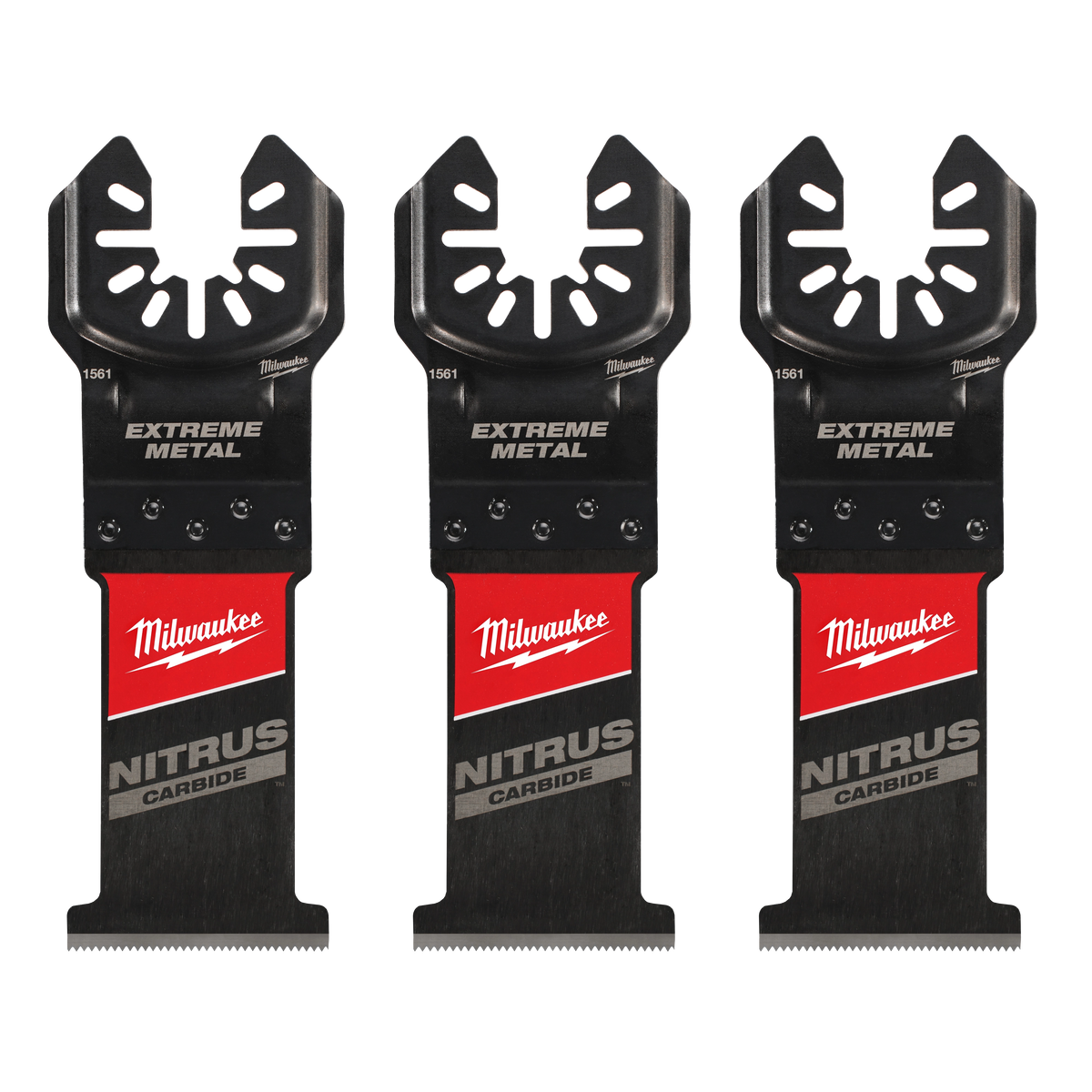 Milwaukee 49-25-1563 1-3/8" NITRUS Carbide Extreme Metal Universal Fit Oscillating Multi-Tool Blade (3 PK)