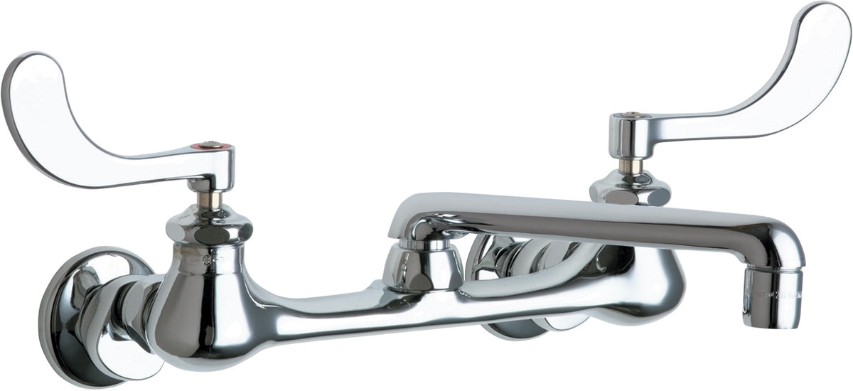Chicago Faucets 540-LD317ABCP Lead-Free Wall-mounted manual faucet with adjustable centers