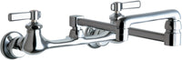 Chicago Faucets 540-LDDJ18E35ABCP Lead-Free Wall-mounted manual faucet with adjustable centers