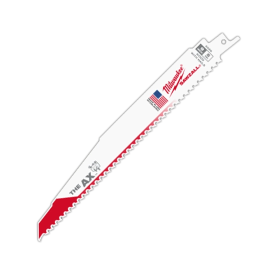 Milwaukee 48-01-2026 9" 5 TPI AX SAWZALL Blade for Wood with Nails Bulk 25