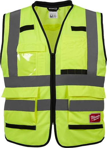 Milwaukee 48-73-5083 Class 2 High Visibility Yellow Performance Safety Vest - 2XL/3XL (ANSI/CSA) (Pack of 12)
