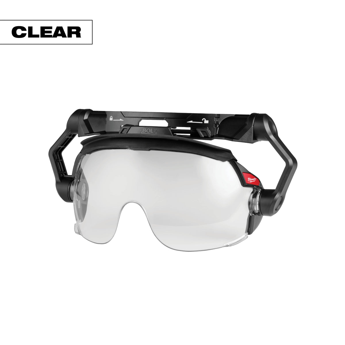 Milwaukee 48-73-1412 BOLT Gasketed Eye Visor - Clear Dual Coat Lens (Compatible with Milwaukee BOLT Safety Helmets & BOLT Hard Hats)
