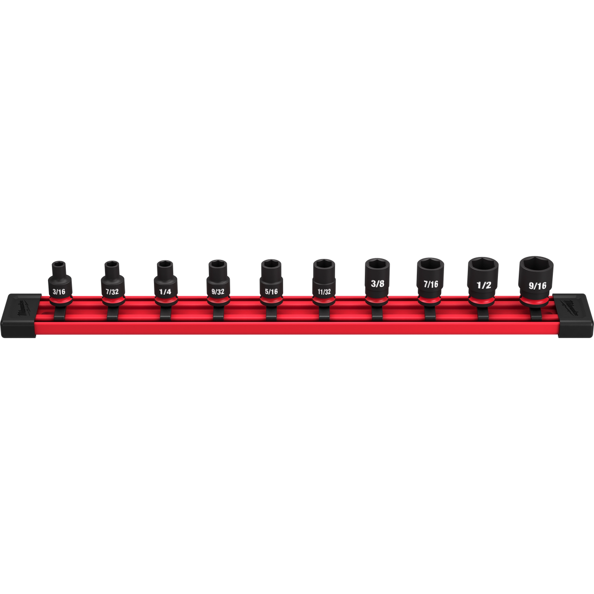 Milwaukee 49-66-7000 10PC SHOCKWAVE Impact Duty SAE Standard 6 Point Socket Set