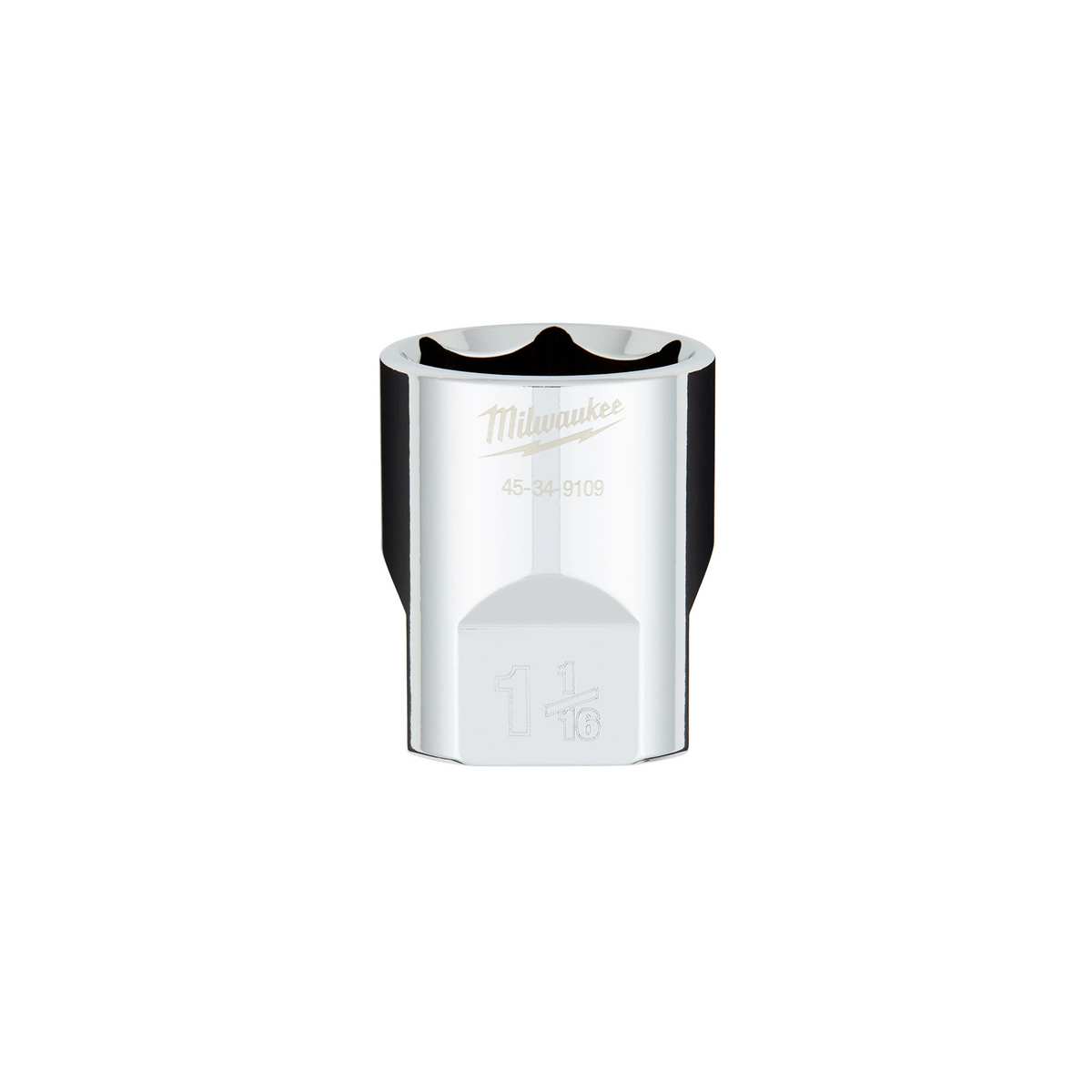 Milwaukee 45-34-9109 1/2" Drive 1-1/16" SAE 6-Point Socket with FOUR FLAT Sides