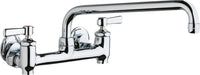 Chicago Faucets 640-L12E35-369YAB Lead-Free Wall-mounted manual faucet with adjustable centers