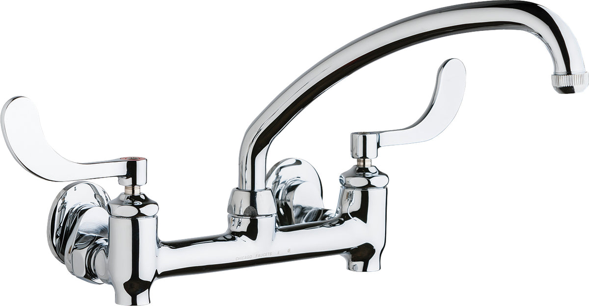 Chicago Faucets 640-L9E1-317YAB Lead-Free Wall-mounted manual faucet with adjustable centers