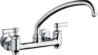 Chicago Faucets 640-L9E1-369YAB Lead-Free Wall-mounted manual faucet with adjustable centers