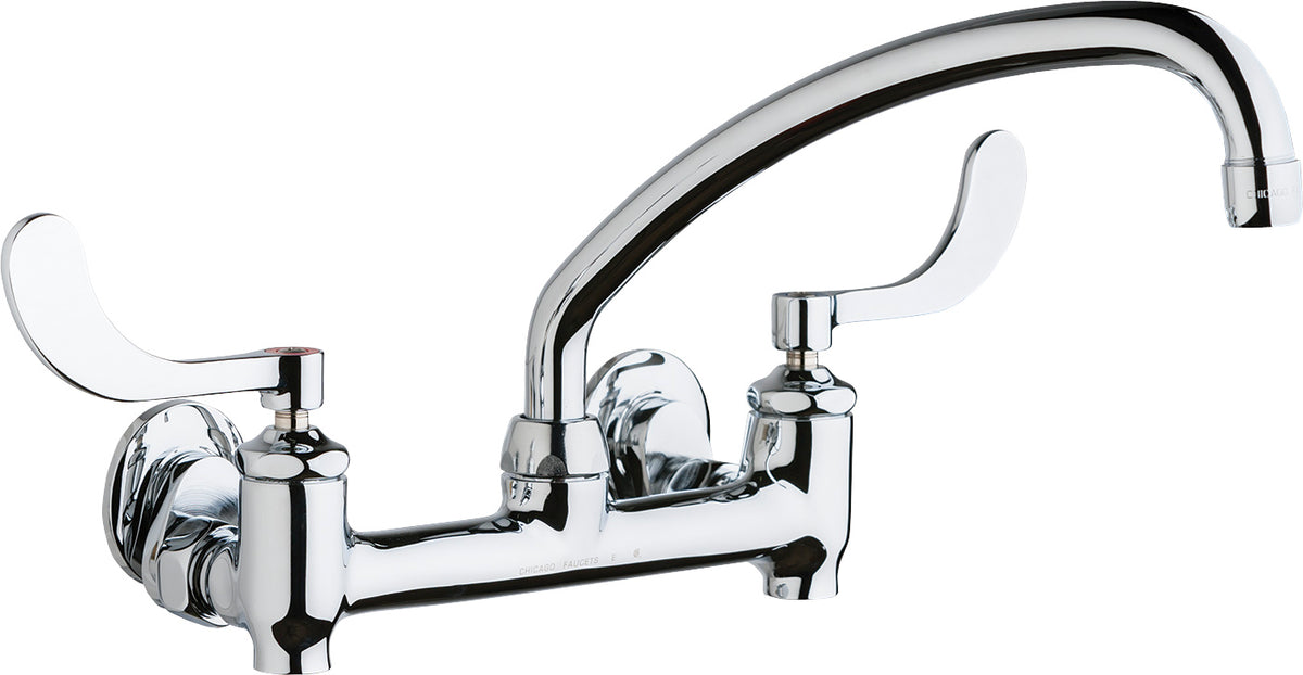 Chicago Faucets 640-L9E35-317YAB Lead-Free Wall-mounted manual faucet with adjustable centers