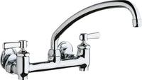 Chicago Faucets 640-L9E35-369YAB Lead-Free Wall-mounted manual faucet with adjustable centers