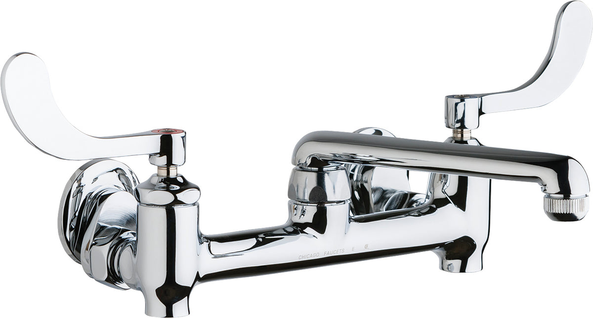 Chicago Faucets 640-S6E1-317YAB Lead-Free Wall-mounted manual faucet with adjustable centers