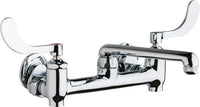 Chicago Faucets 640-S6E1-317YAB Lead-Free Wall-mounted manual faucet with adjustable centers