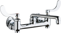 Chicago Faucets 640-S6E35-317YAB Lead-Free Wall-mounted manual faucet with adjustable centers