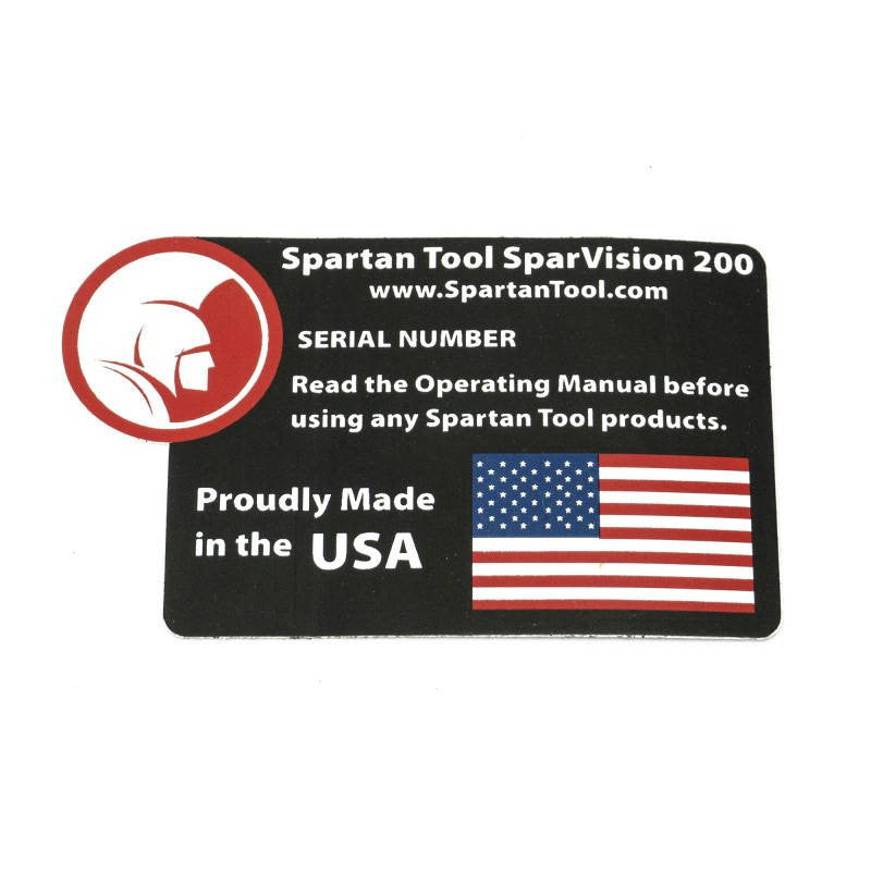 Spartan Tool Side Plate Serial USA Decal 64020025