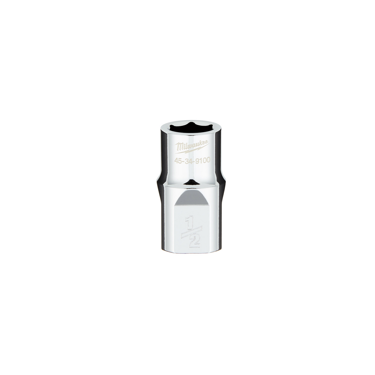 Milwaukee 45-34-9100 1/2" Drive SAE 6-Point Socket with FOUR FLAT Sides