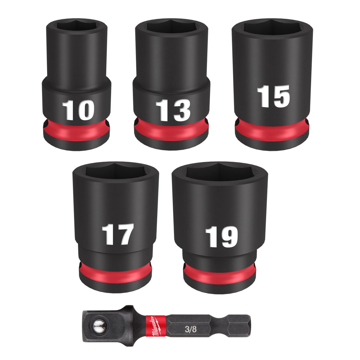 Milwaukee 49-66-7036 6PC SHOCKWAVE Impact Duty 3/8" Drive Metric Standard Socket Set