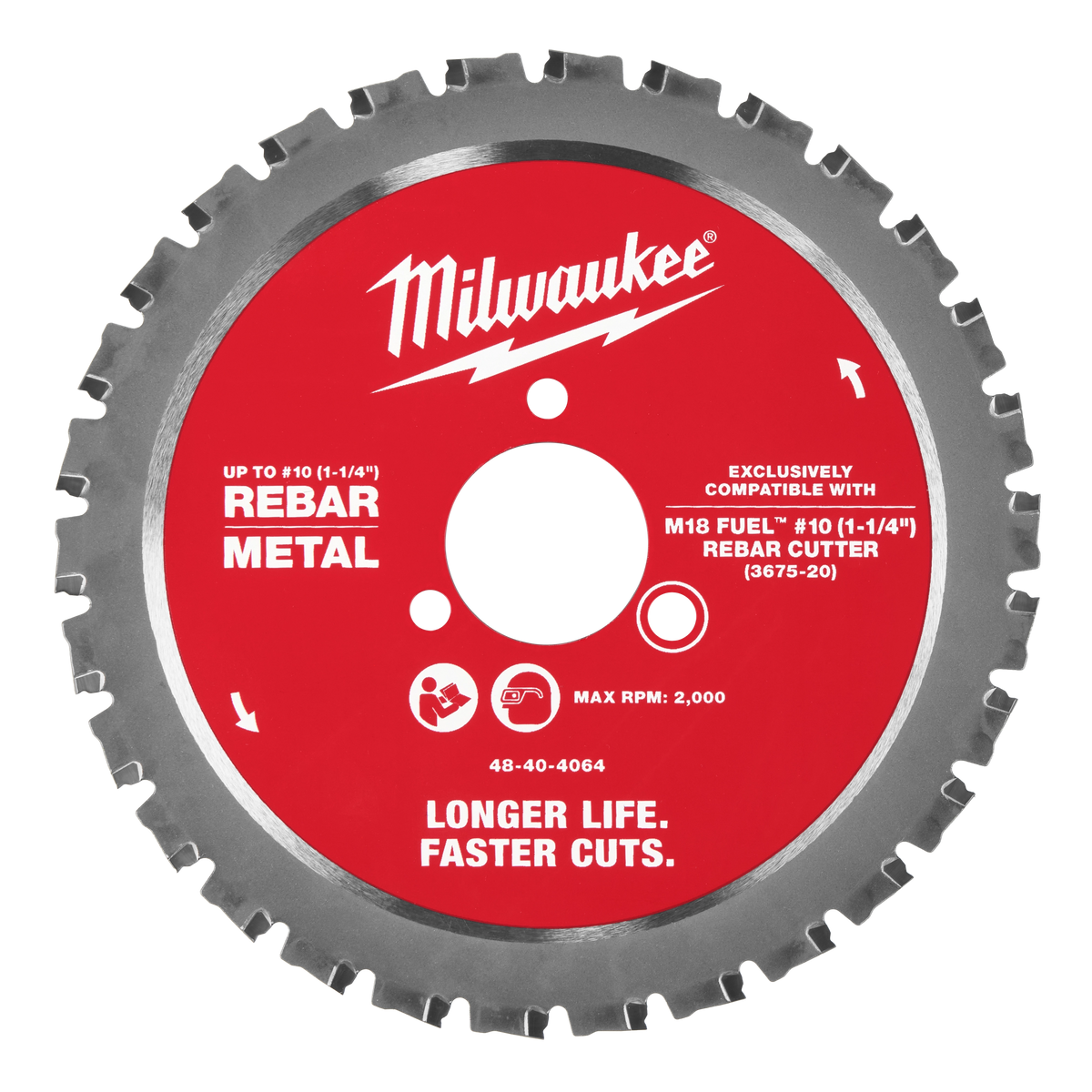 Milwaukee 48-40-4068 #10 (1-1/4”) Rebar Cutting Blade - 10 PK