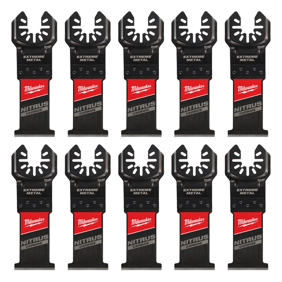 Milwaukee 49-25-1569 1-3/8" NITRUS Carbide Extreme Metal Universal Fit Oscillating Multi-Tool Blade (10 PK)