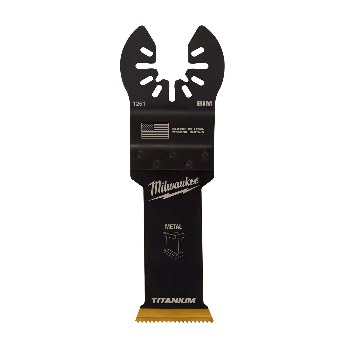 Milwaukee 49-25-1259 1-1/8” Bi-Metal Thin Metal Universal Fit Oscillating Multi-Tool Blade (10 PK)