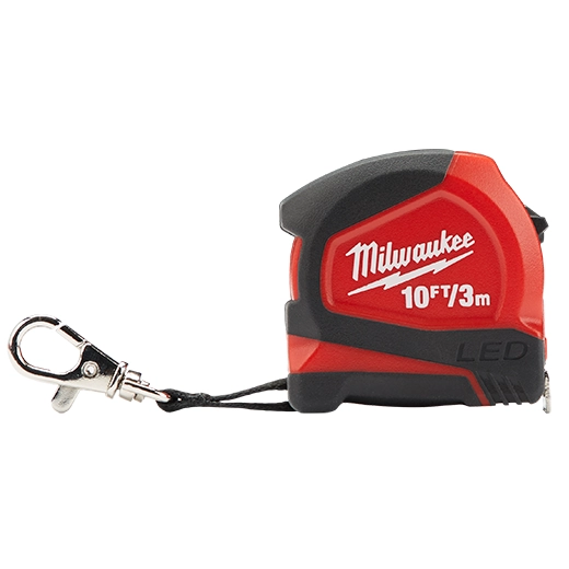 Milwaukee 48-22-6601 10FT/3m Keychain Tape with LED