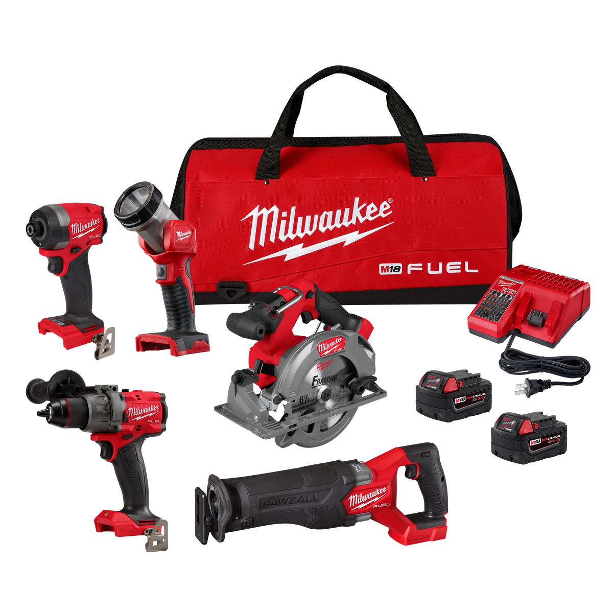 Milwaukee 3697-25 M18 FUEL 5-Tool Combo Kit