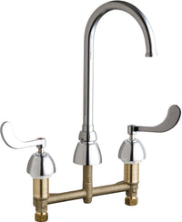 Chicago Faucets 786-GN2FC245ABCP Lead-Free Deck-mounted manual faucet with 8" centers
