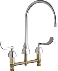 Chicago Faucets 786-GR8E35V317XKAB Lead-Free Deck-mounted manual faucet with 8" centers