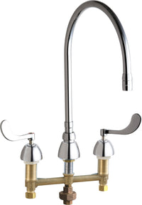 Chicago Faucets 786-TWGN10ASE73AB Lead-Free Deck-mounted manual faucet with 8" centers