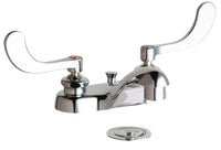 Chicago Faucets 797-V317ABCP Lead-Free Deck-mounted manual faucet, 4" centers, with pop-up drain