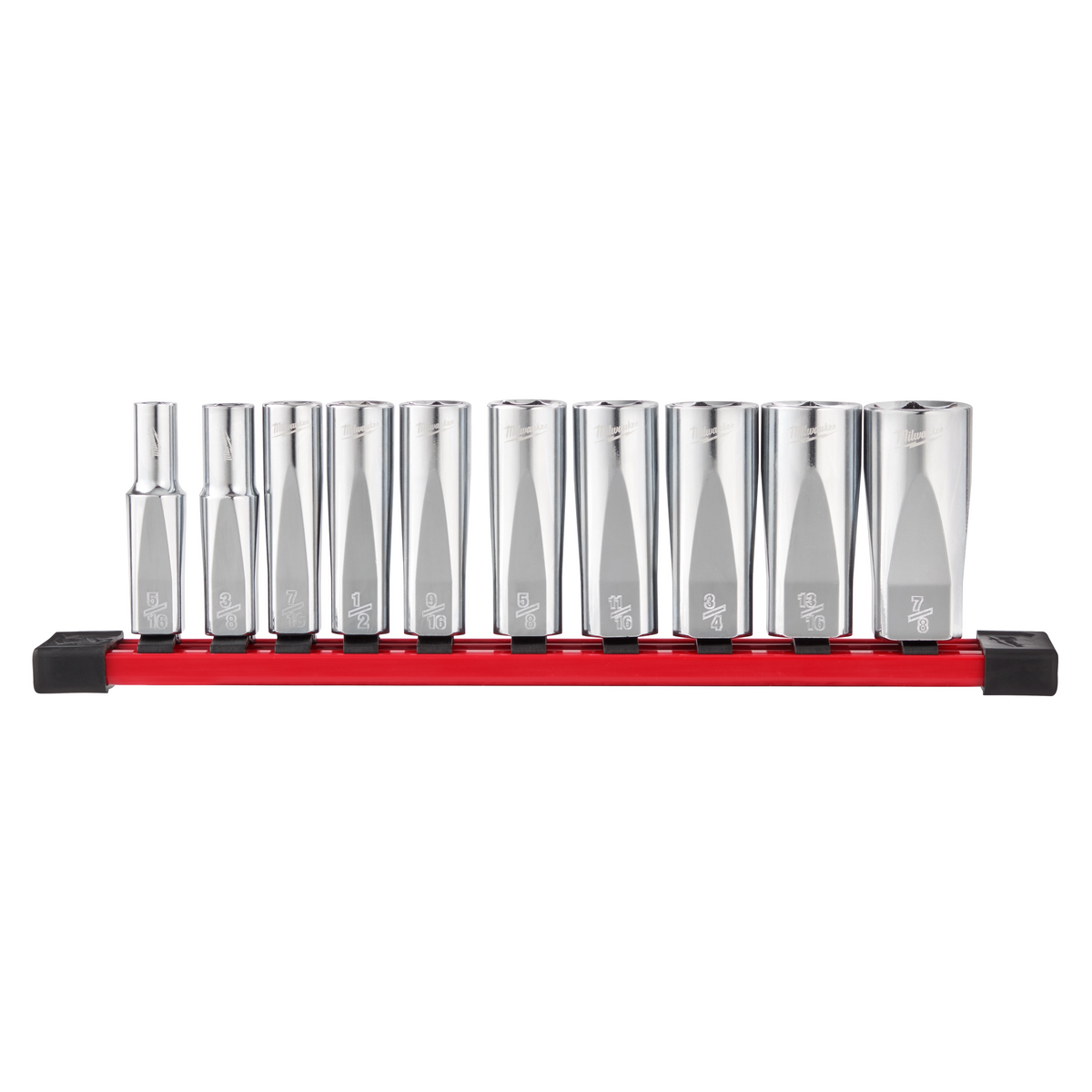 Milwaukee 48-22-9405 10pc 3/8" SAE Deep Well Sockets with FOUR FLAT Sides