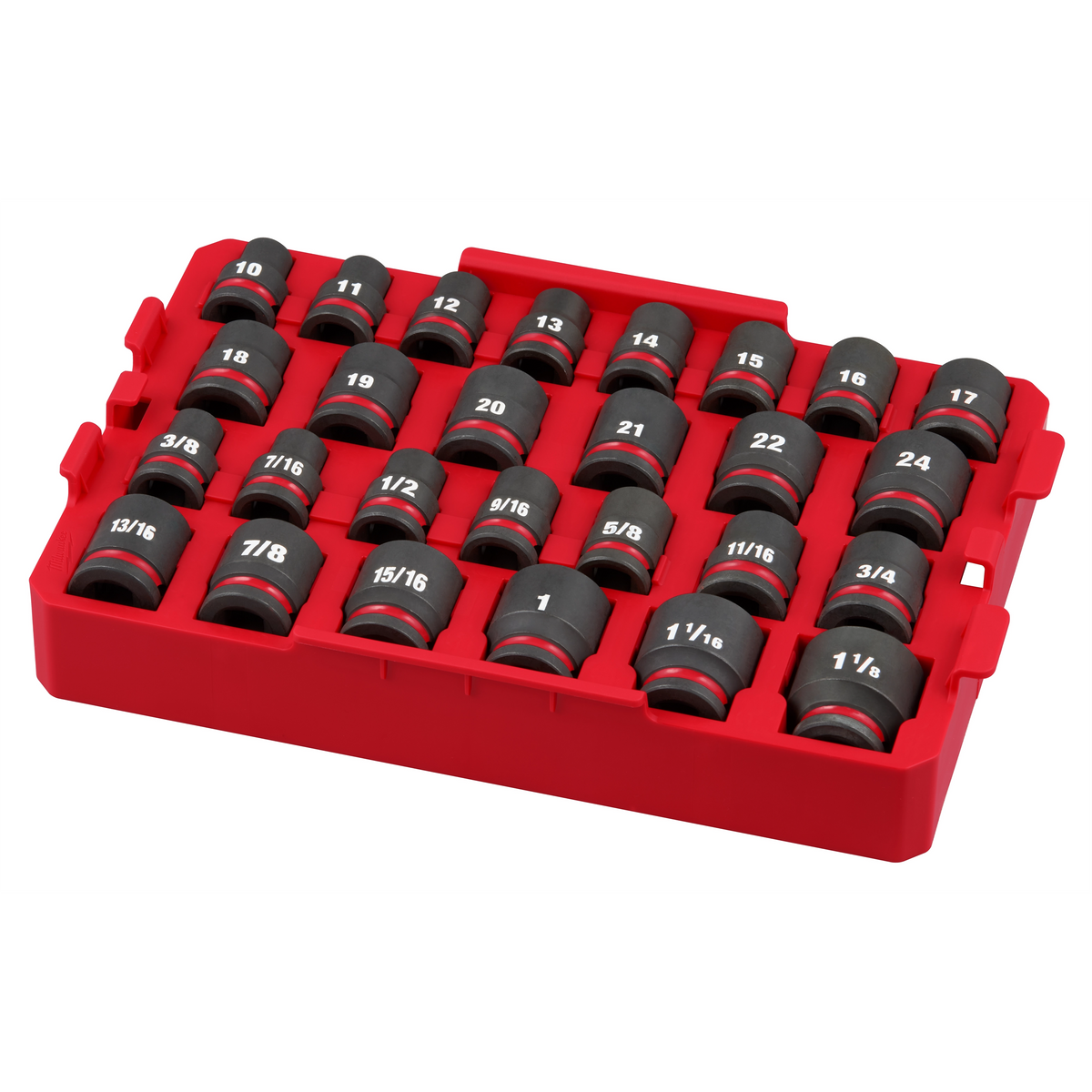 Milwaukee 49-66-6819 27PC SHOCKWAVE Impact Duty Socket 1/2” Drive SAE TRAY Set