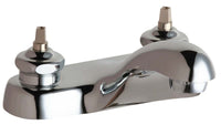 Chicago Faucets 802-E70LEHAB Lead-Free Deck-mounted manual faucet with 4" centers, Brass, NPSM