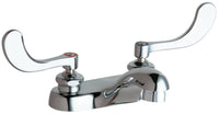 Chicago Faucets 802-VE28-317ABCP Lead-Free Deck-mounted manual faucet with 4" centers