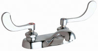 Chicago Faucets 802-VE34VP317ABCP Lead-Free Deck-mounted manual faucet with 4" centers