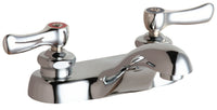 Chicago Faucets 802-VE34VPABCP Lead-Free Deck-mounted manual faucet with 4" centers