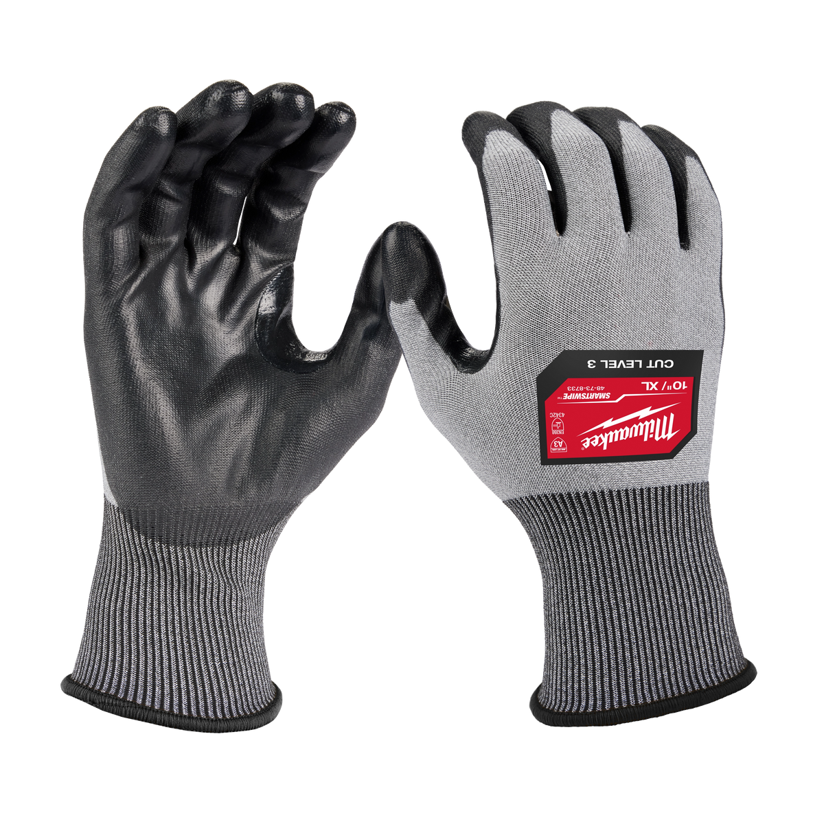 Milwaukee 48-73-8733B 12 Pair Cut Level 3 High Dexterity Polyurethane Dipped Gloves - XL